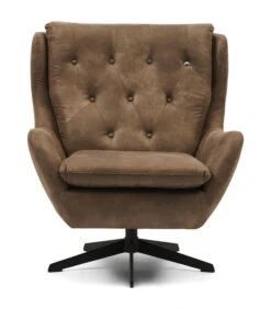 Riviera Maison Fauteuil Met Armleuning Draaibaar - The Statesman Armchair - Bruin