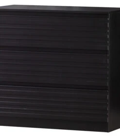 WOOOD Jente Ladekast 3 Lades - Grenen - Zwart - 74,8x83x45,8