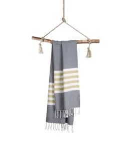 Fouta / Hamamdoek - Sunshade Happiness Jeans Blauw