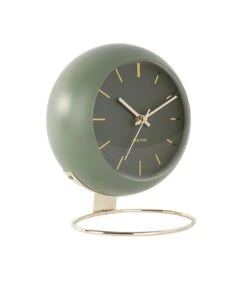 Karlsson Tafelklok Globe - Mosgroen - 21x24,5x14cm