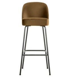 BePureHome Vogue Barstoel - Fluweel - Honing Geel - 103x50x55