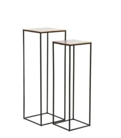 Zuil Quin - Antiek Brons/Zwart - Set