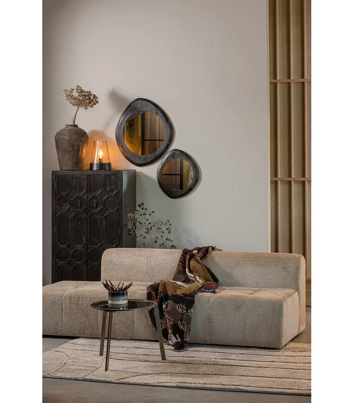 BePureHome Bijzettafel Lax - Metaal/Glas - Zwart - 45x58x58 - Afbeelding 4