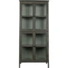 BePureHome Herritage Schuine Kast - Hout/Glas - Zwart - 173x79x45