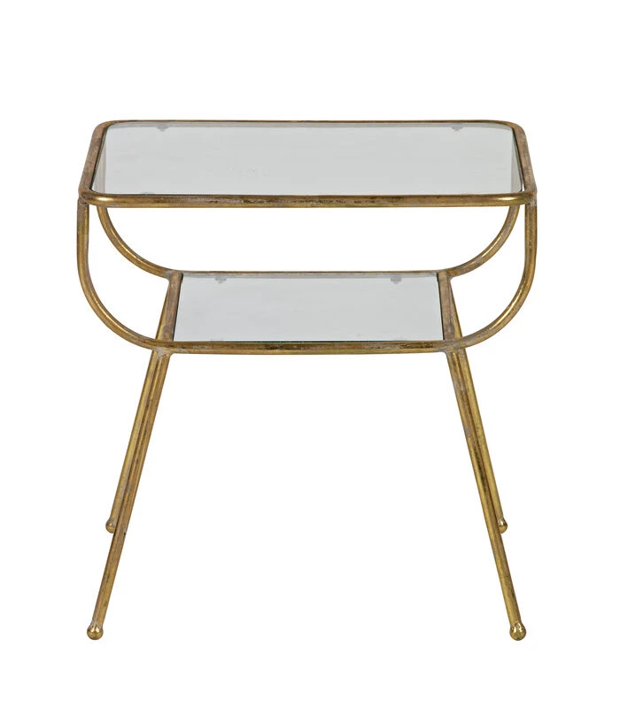 BePureHome Amazing Bijzettafel - Metaal - Antique Brass - 47x47x40,5