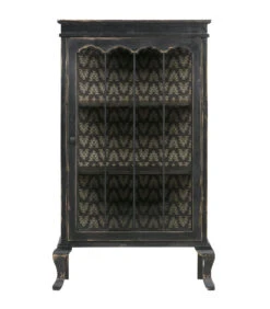 BePureHome Odd Vitrinekast - Hout - Zwart - 114x67.5x39