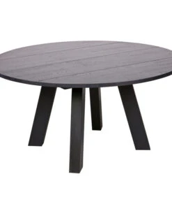 WOOOD Rhonda Eetkamertafel XL - Eiken - Blacknight - 75x150x150